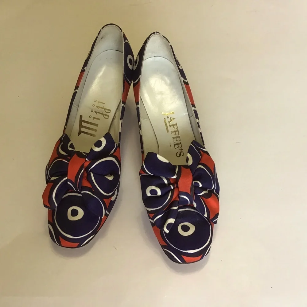 Vintage 1950’s/60’s JAFFEE’S Mijji Pumps, Red, white & blue! - Picture 1 of 14